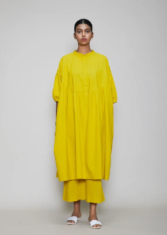 Wrap dress styling tips-Acra Tunic Dress Yellow