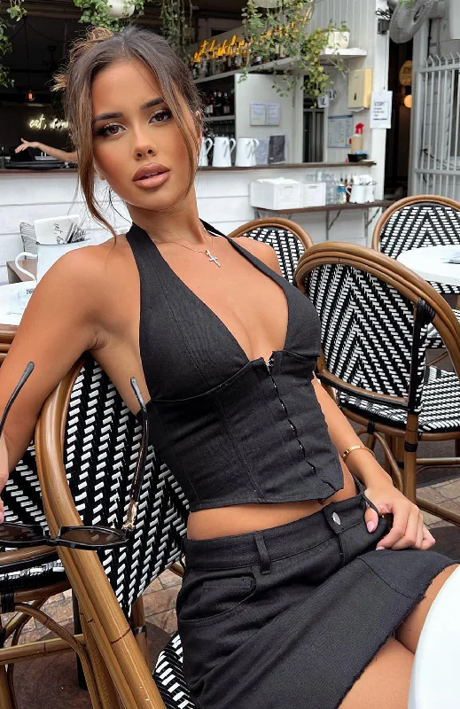 Women’s doll dress for fashion-forward women -Secret Identity Bustier Black