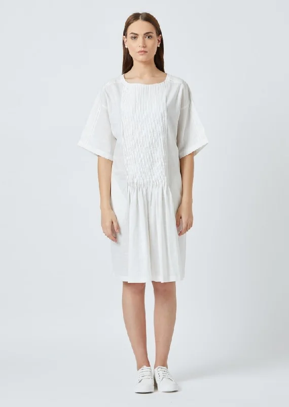 Wrap dresses for special occasions-White tunic dress