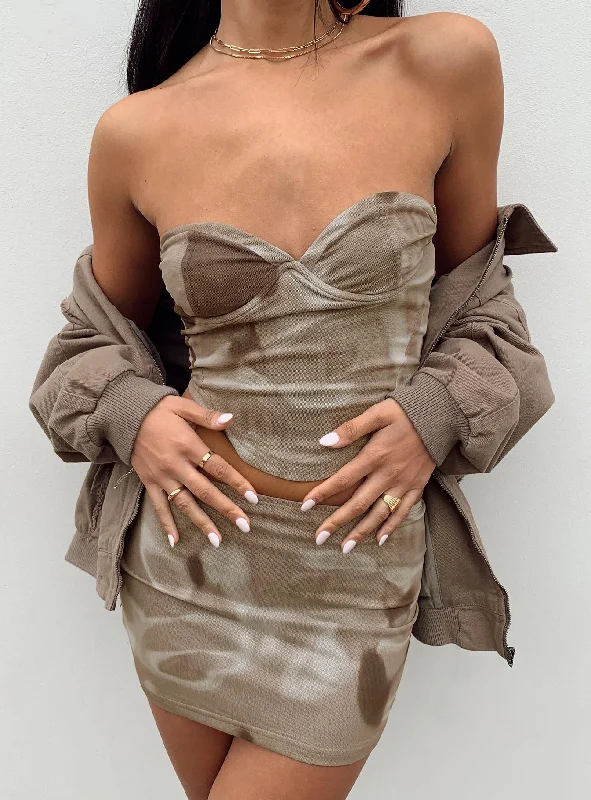 Women’s doll dress for formal events -Brynn Set Brown