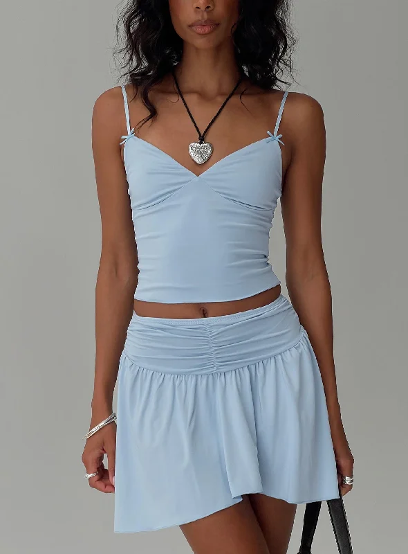 Women’s doll dress for minimalist style -Jaimee Set Blue