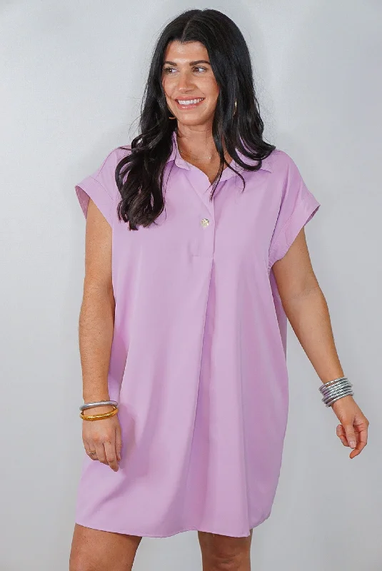 Wrap dresses for casual wear-Summer Secrets Lilac Tunic Dress