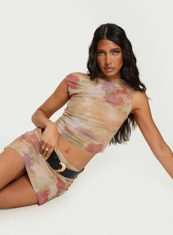 Women’s doll dress with a waist belt -Mahlari Set Floral
