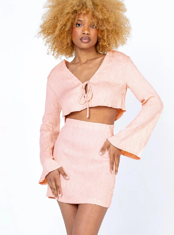 Women’s doll dress with tiered skirt -Robinson Set Pink