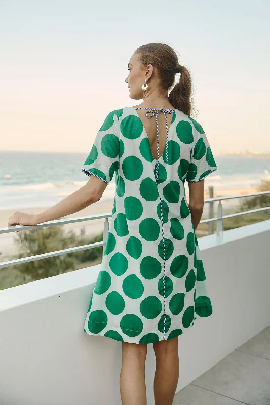 Women's wrap dresses with sequins-Tilly 2-Way Tunic Dress in Polka Fest