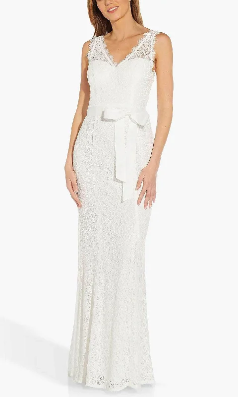 Wedding dress with chiffon sleeves for graceful effect -Adrianna Papell 091890120 - Lace Dress Wedding dress with chiffon sleeves for graceful effect -Adrianna Papell 091890120 - Lace Dress