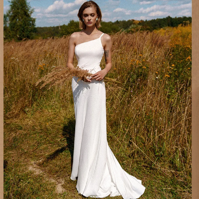 Cinessd Back to school Beach 2 Pieces Country Wedding Dress Removable Wraps Lace Wedding Gowns For Women 2022 One Shoulder Satin Princess Bridal Gown Cinessd Back to school Beach 2 Pieces Country Wedding Dress Removable Wraps Lace Wedding Gowns For Women 2022 One Shoulder Satin Princess Bridal Gown