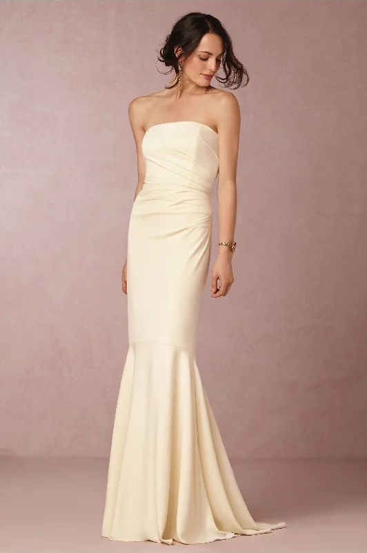 Simple wedding dress for minimalist bride -BHLDN Badgley Mischka Clover Gown