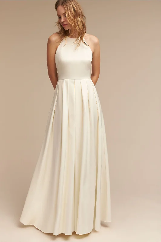 Elegant wedding dresses with train for drama -BHLDN Badgley Mischka Delancey Gown