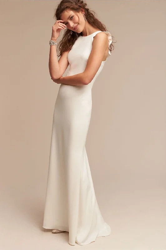 Satin wedding dress for a luxurious look -BHLDN Badgley Mischka Heather Gown