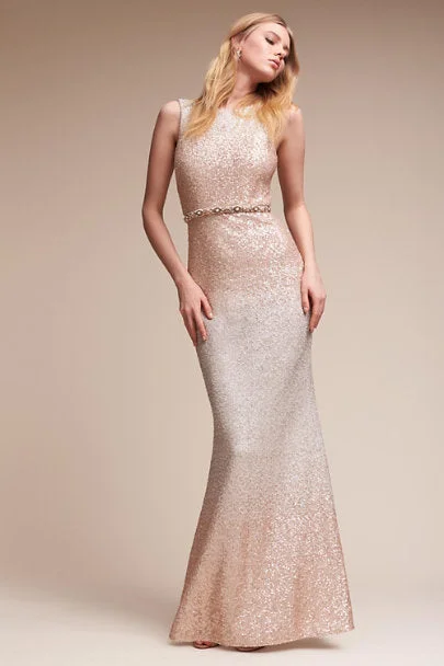 Wedding dress with illusion neckline for elegance -BHLDN Badgley Mischka Lotte Gown