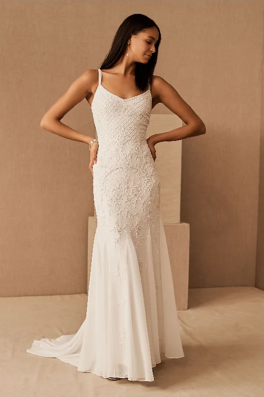 Elegant wedding dresses with detailed embroidery -BHLDN Beldina Gown