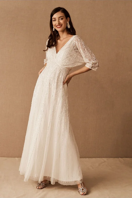Elegant wedding dress with flowy silhouette -BHLDN Ellesmere Dress