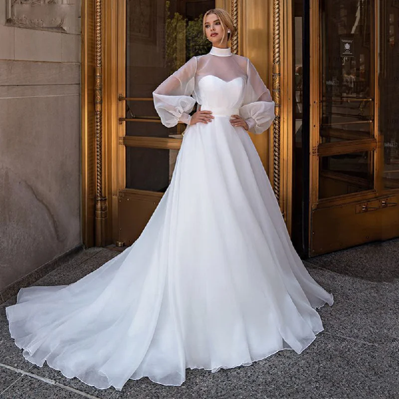 Cinessd Back to school outfit Boho Wedding Dresses For Women A Line Puff Sleeve Elegant Organza Sweetheart Muslm Bride Gown Vestidos De Novia Robe De Ma Cinessd Back to school outfit Boho Wedding Dresses For Women A Line Puff Sleeve Elegant Organza Sweetheart Muslm Bride Gown Vestidos De Novia Robe De Ma