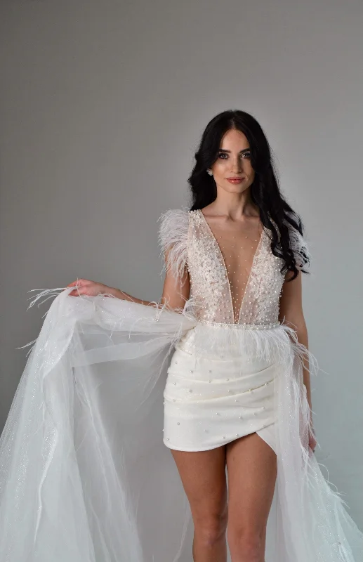 Bridal shower dress, Custom wedding gown