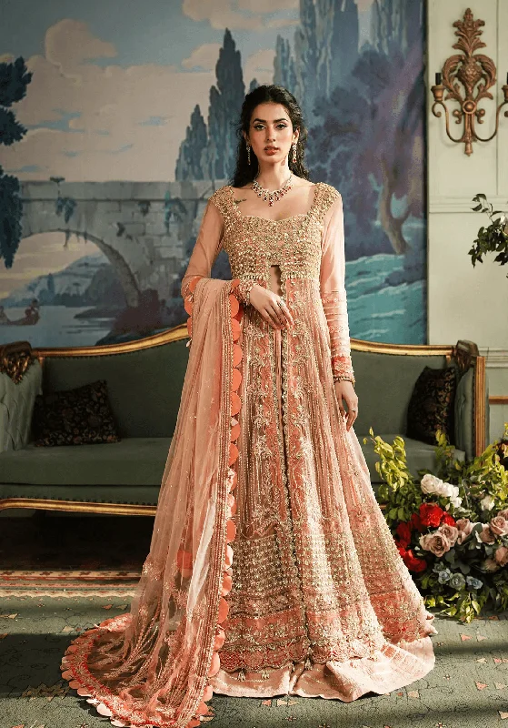 Chic wedding dress with minimalist silhouette -Pakistani Bridal Wedding Dress in Open Gown Lehenga Style Chic wedding dress with minimalist silhouette -Pakistani Bridal Wedding Dress in Open Gown Lehenga Style