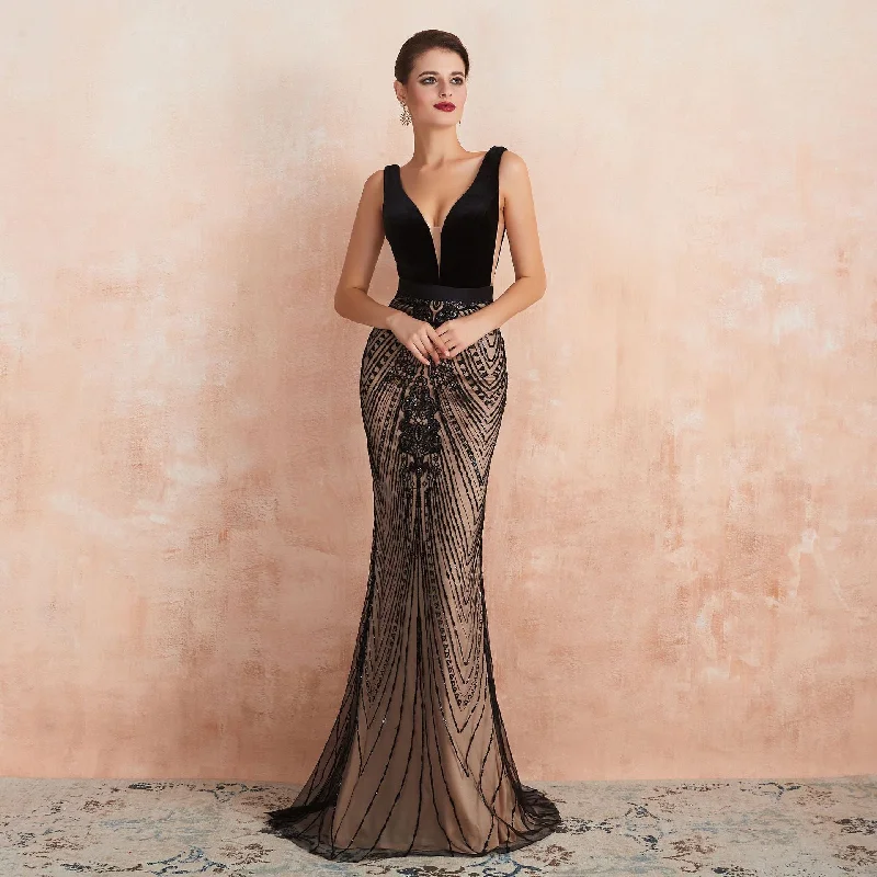 Cinessdshop masquerade dress to impress Engerla Slim-Fit Fishtail New Deep V-neck Korean Style Tight Waist Strap Floor-Length Wedding Dress Cinessdshop masquerade dress to impress Engerla Slim-Fit Fishtail New Deep V-neck Korean Style Tight Waist Strap Floor-Length Wedding Dress