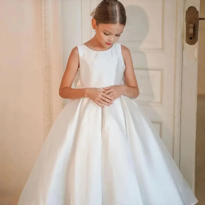 Cinessdshop princess costume ideas White Girl's Birthday Satin Wedding Dress Children's Flower Girl Princess Dress Piano Pageant Performance Dress Cinessdshop princess costume ideas White Girl's Birthday Satin Wedding Dress Children's Flower Girl Princess Dress Piano Pageant Performance Dress