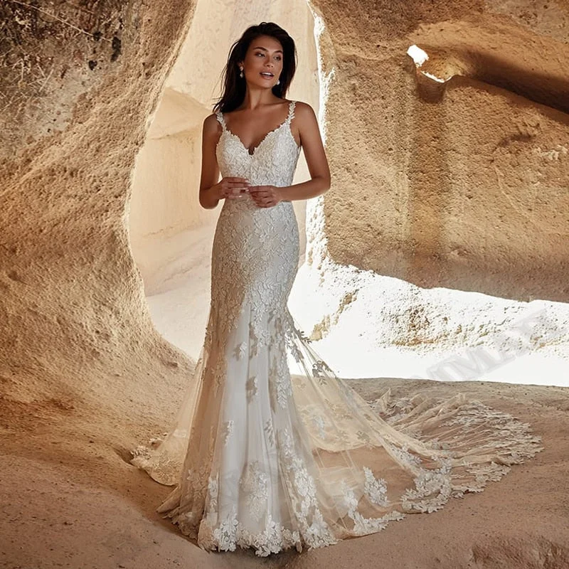 Cinessd Back to school outfit Customised Modern Mermaid Wedding Dresses 2022 Strap Gown Appliques Vestidos De Noiva For Women Custom Made Robe Sleeveless Cinessd Back to school outfit Customised Modern Mermaid Wedding Dresses 2022 Strap Gown Appliques Vestidos De Noiva For Women Custom Made Robe Sleeveless