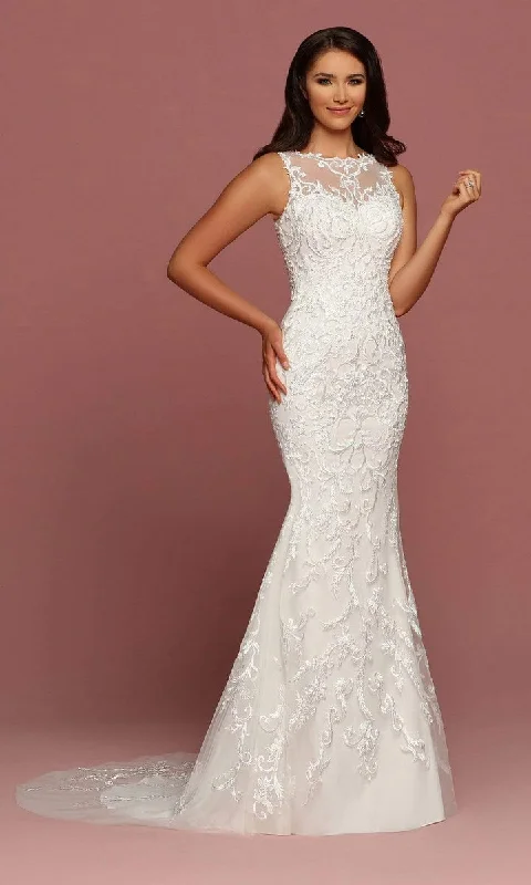 Classic wedding dress with button-back design -Da Vinci Bridal - Laced Sweetheart Bridal Gown 50481 Classic wedding dress with button-back design -Da Vinci Bridal - Laced Sweetheart Bridal Gown 50481