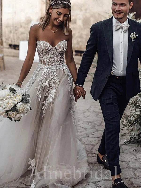 Affordable wedding dresses for budget brides -Elegant Sweetheart A-line Lace applique Wedding Dresses,WD3051 Affordable wedding dresses for budget brides -Elegant Sweetheart A-line Lace applique Wedding Dresses,WD3051