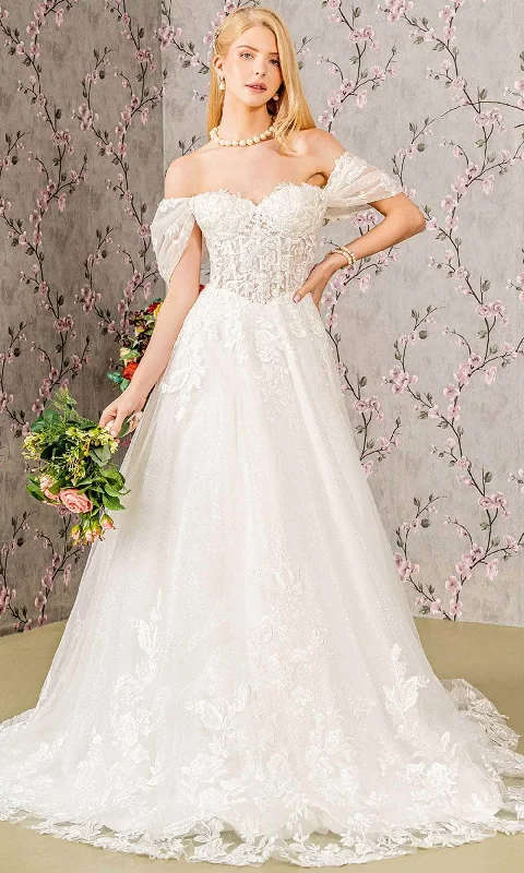 Wedding dress with floral lace bodice for feminine elegance -GLS by Gloria Bridal GL3480 - Sweetheart Off-Shoulder Bridal Gown Wedding dress with floral lace bodice for feminine elegance -GLS by Gloria Bridal GL3480 - Sweetheart Off-Shoulder Bridal Gown