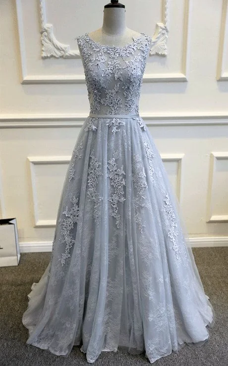 gray blue lace wedding dress elegant blue gown a line lace tulle custom made wedding dress gray blue lace wedding dress elegant blue gown a line lace tulle custom made wedding dress