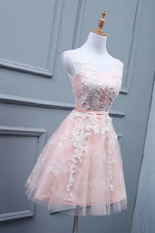 Great Wedding Dress Lace Ivory Lace Appliques Blush Pink Short Homecoming Dresses cg5284 Great Wedding Dress Lace Ivory Lace Appliques Blush Pink Short Homecoming Dresses cg5284