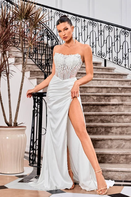 Bohemian wedding dress with fringe accents -J'Adore Dresses J24014 - Applique Mermaid Prom Dress Bohemian wedding dress with fringe accents -J'Adore Dresses J24014 - Applique Mermaid Prom Dress