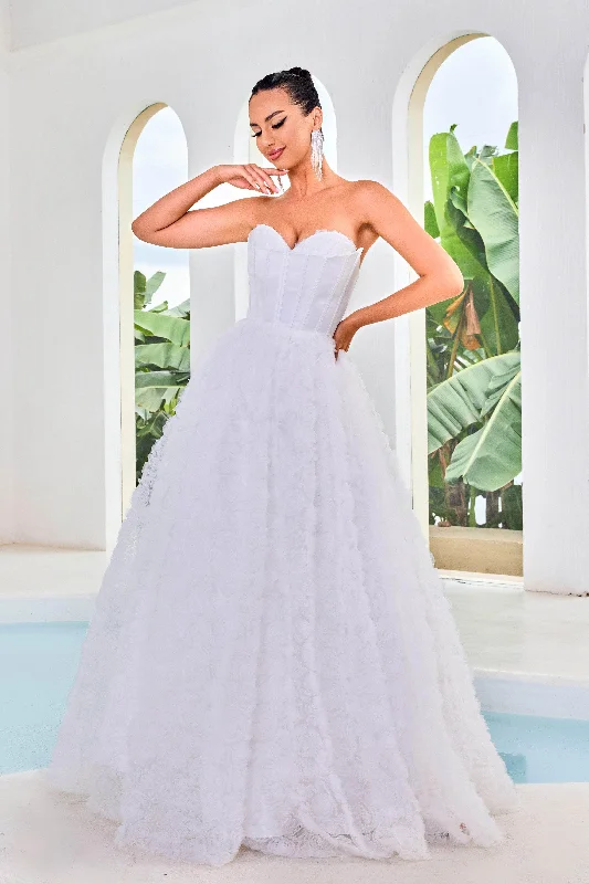 Classic wedding dress with off-the-shoulder neckline -J'Adore Dresses J24045 - Sweetheart Ruffled Evening Gown Classic wedding dress with off-the-shoulder neckline -J'Adore Dresses J24045 - Sweetheart Ruffled Evening Gown