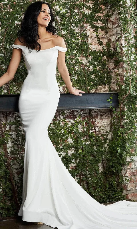 Wedding dress with lace train for romantic look -Jovani Bridal S05489 - Bridal Gown Wedding dress with lace train for romantic look -Jovani Bridal S05489 - Bridal Gown