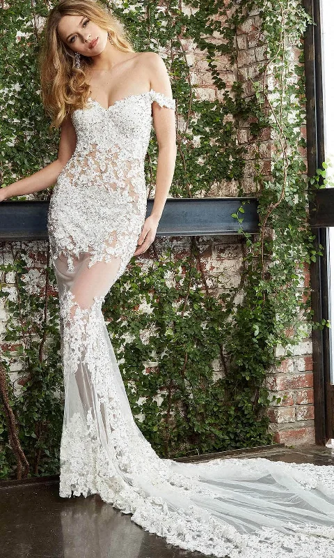 Bridal gown with intricate lace design for unique style -Jovani Bridal S65052 - Bridal Gown Bridal gown with intricate lace design for unique style -Jovani Bridal S65052 - Bridal Gown