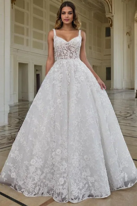 Best wedding dresses for beach wedding -A Line Ivory Sleeveless Spaghetti Straps Wedding Gown Best wedding dresses for beach wedding -A Line Ivory Sleeveless Spaghetti Straps Wedding Gown