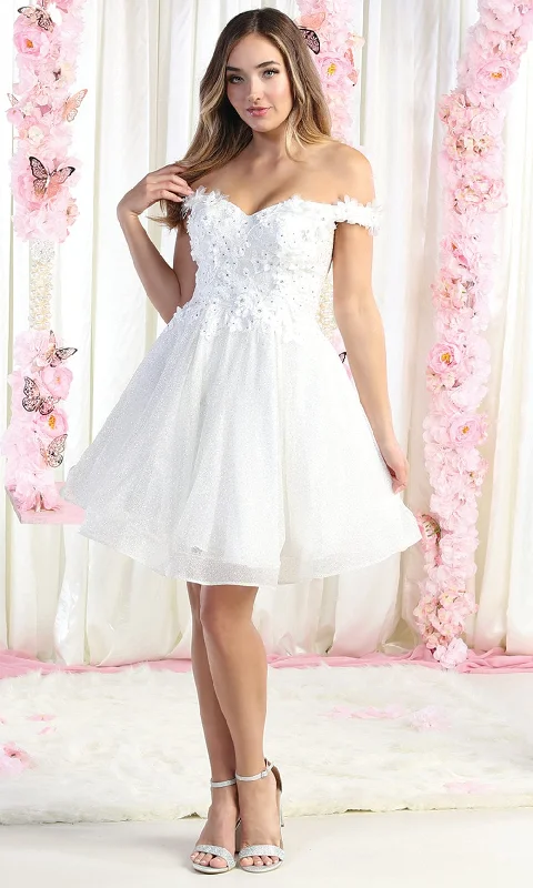 Elegant wedding dress with sparkling accents -May Queen MQ1854