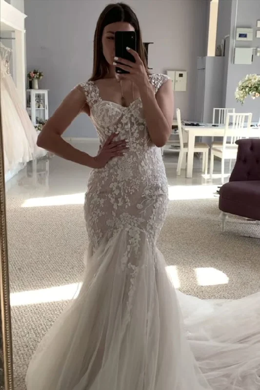 mermaid Prom Dresses Graceful Lace Mermaid Wedding Dresses Sweetheart Corset Bridal Gown Spaghetti Straps cg17632 mermaid Prom Dresses Graceful Lace Mermaid Wedding Dresses Sweetheart Corset Bridal Gown Spaghetti Straps cg17632
