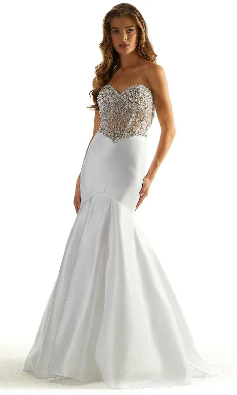 Lace wedding dress with vintage vibes for timeless feel -Mori Lee 49090 - Strapless Mermaid Gown Lace wedding dress with vintage vibes for timeless feel -Mori Lee 49090 - Strapless Mermaid Gown