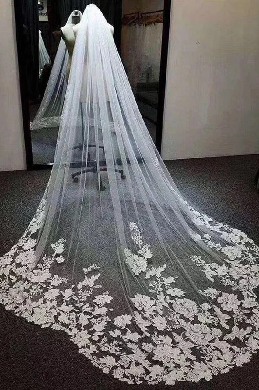 Bohemian wedding dress with fringe accents -New Arrival Elegant One Layer 2M Tulle Wedding Veils Lace Appliques Edge OV91 Bohemian wedding dress with fringe accents -New Arrival Elegant One Layer 2M Tulle Wedding Veils Lace Appliques Edge OV91