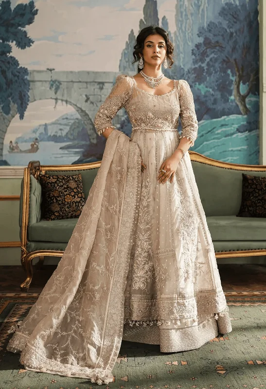 Bridal gown with crystal embellishments for sparkle -Pakistani Bridal white Silk Gown Dress Bridal gown with crystal embellishments for sparkle -Pakistani Bridal white Silk Gown Dress