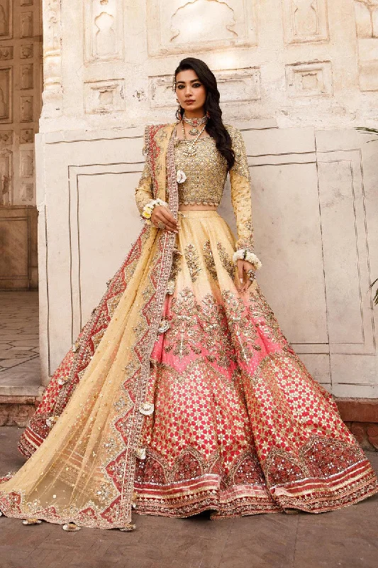 Wedding dress with tulle bodice for airy look -Pakistani Bridal Wedding Dress Golden Pink Lehnga Choli Wedding dress with tulle bodice for airy look -Pakistani Bridal Wedding Dress Golden Pink Lehnga Choli