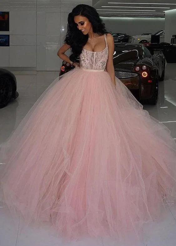 Pink Prom Dresses Charming Tulle Scoop Neckline Ball Gown Wedding Dresses With Lace Appliques & Rhinestones & Belt cg15900 Pink Prom Dresses Charming Tulle Scoop Neckline Ball Gown Wedding Dresses With Lace Appliques & Rhinestones & Belt cg15900