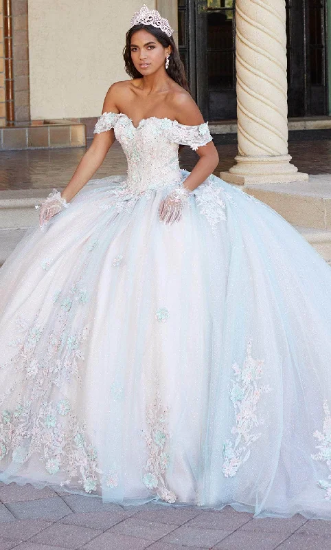 Bridesmaid wedding dress with matching design -Quinceanera Collection 26055 - Embellished Off-Shoulder Gown Bridesmaid wedding dress with matching design -Quinceanera Collection 26055 - Embellished Off-Shoulder Gown