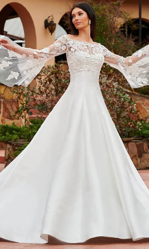 Wedding dress with crystal embellishments for shine -Rachel Allan Bridal Rb2163 - Strapless Bridal Gown Wedding dress with crystal embellishments for shine -Rachel Allan Bridal Rb2163 - Strapless Bridal Gown