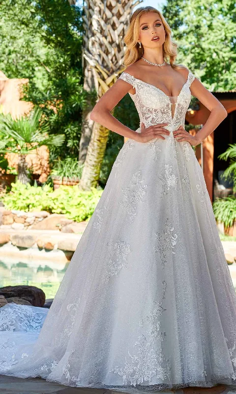 Elegant wedding dresses with beaded straps -Rachel Allan Bridal Rb4143 - Lace Applique Bridal Gown Elegant wedding dresses with beaded straps -Rachel Allan Bridal Rb4143 - Lace Applique Bridal Gown