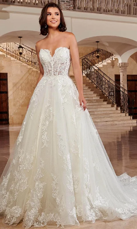 Wedding dress with satin finish for smooth elegance -Rachel Allan Bridal Rb4149 - Tulle Bridal Gown Wedding dress with satin finish for smooth elegance -Rachel Allan Bridal Rb4149 - Tulle Bridal Gown