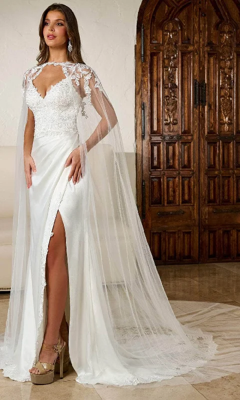 Boho wedding dress with loose silhouette for comfort -Rachel Allan RB3186 - Sleeveless Embroidered Bridal Gown Boho wedding dress with loose silhouette for comfort -Rachel Allan RB3186 - Sleeveless Embroidered Bridal Gown
