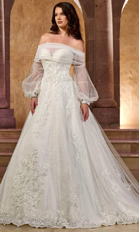 Vintage wedding dress with criss-cross back design -Rachel Allan RB4162 - Beaded Lace Appliqued Bridal Gown Vintage wedding dress with criss-cross back design -Rachel Allan RB4162 - Beaded Lace Appliqued Bridal Gown