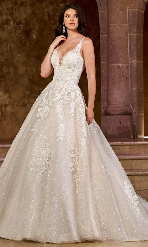 Bridal gown with halter neckline for modern touch -Rachel Allan RB5037 - Scoop Back Glitter Bridal Gown Bridal gown with halter neckline for modern touch -Rachel Allan RB5037 - Scoop Back Glitter Bridal Gown