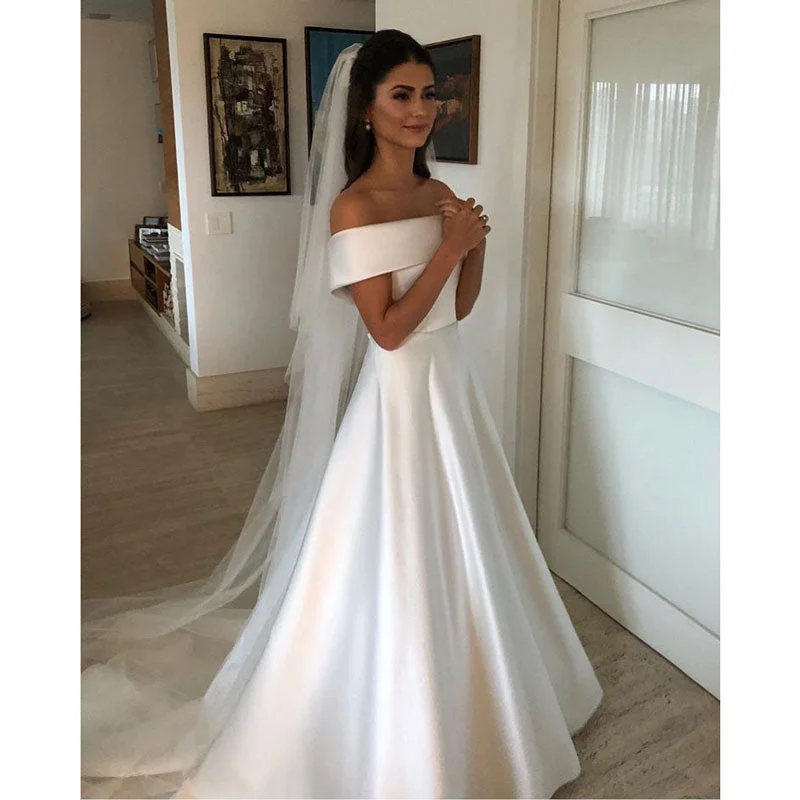 Cinessd Back to school Robe De Mariee Vestido Boho Wedding Dress Satin Longue Wedding Dress Robe Cinessd Back to school Robe De Mariee Vestido Boho Wedding Dress Satin Longue Wedding Dress Robe