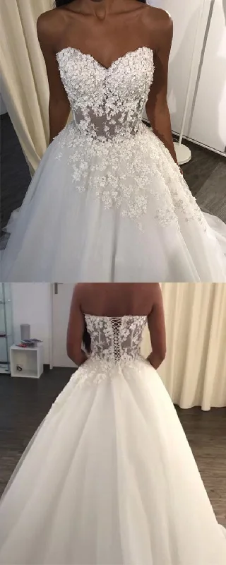 See Through Corset Wedding Dresses Tulle Sweetheart Ball Gown Appliques prom dress for women cg22015 See Through Corset Wedding Dresses Tulle Sweetheart Ball Gown Appliques prom dress for women cg22015