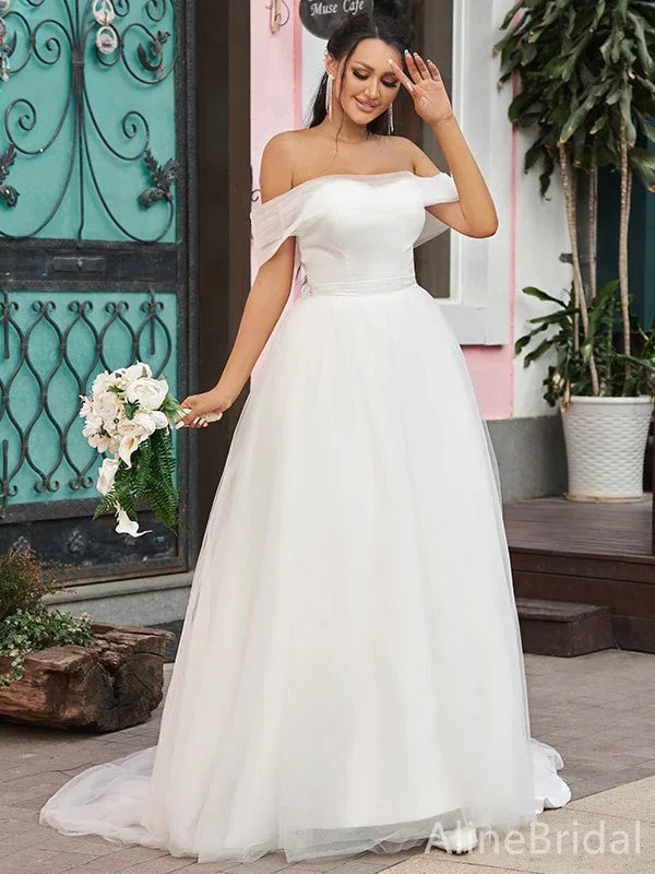Wedding dress with satin bodice for smooth texture -Elegant Off-Shoulder Strapless A-line Long Wedding Dresses,WD3082 Wedding dress with satin bodice for smooth texture -Elegant Off-Shoulder Strapless A-line Long Wedding Dresses,WD3082